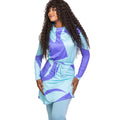 blue hole burkini top with pants