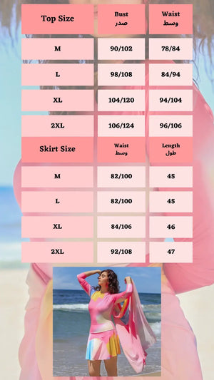 galaxy burkini size chart - qudra