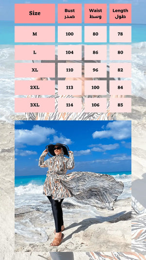 golden leaves burkini size chart